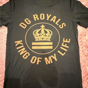 Dolce & Gabbana Black Tee with Gold Graphic